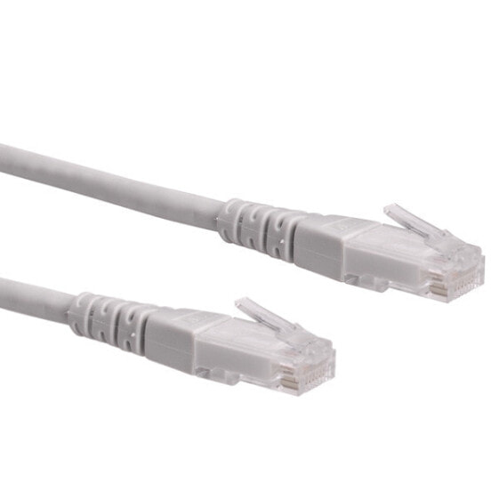 ROLINE UTP Patch Cord - Cat.6 - grey 1m - 1 m - Cat6 - U/UTP (UTP) - RJ-45 - RJ-45