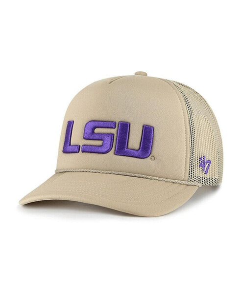 Men's Khaki LSU Tigers Foam Front Mesh Trucker Snapback Hat