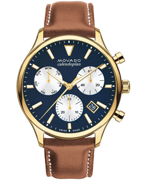 Наручные часы Tissot Swiss Chronograph Supersport Black Leather Strap Watch.