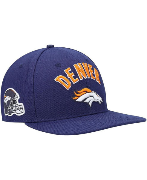 Men's Navy Denver Broncos Stacked Snapback Hat