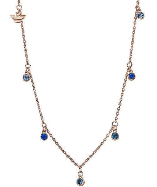 Charming bronze necklace with crystals EGS3014221