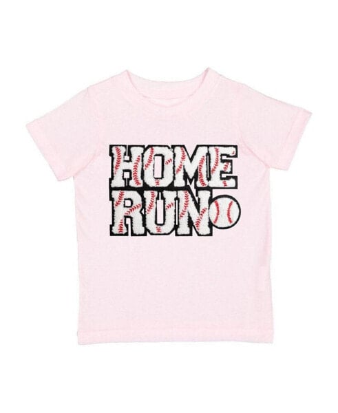 Toddler Girls Home Run Patch Short Sleeve T-Shirt