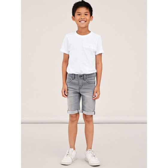 NAME IT Sofus Tax Long Denim Shorts