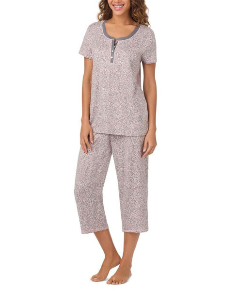 Women's 2-Pc. Cropped Short-Sleeve Pajamas Set