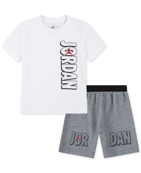 Little Boys Rise Graphic T-Shirt & French Terry Shorts, 2 Piece Set