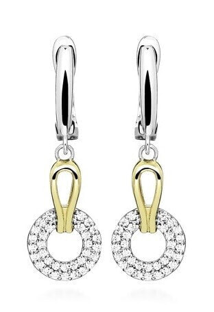 Серьги BEN ONI pave Zirconia Hoops