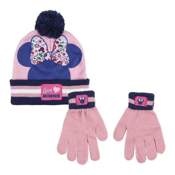Hat &amp; Gloves Minnie Mouse Pink