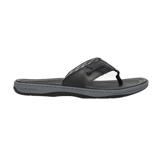 Sperry Baitfish Flip Flops Mens Black Casual Sandals STS25593