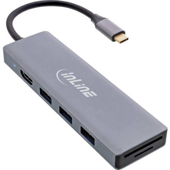 InLine USB 3.2 Type-C Multi Hub (3x USB-A + USB-C - card reader - HDMI - OTG