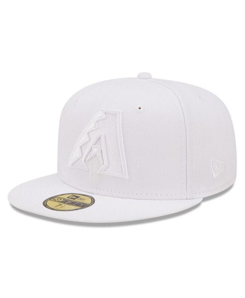 Бейсболка с застежкой New Era Arizona Diamondbacks White-on-White 59FIFTY для мужчин