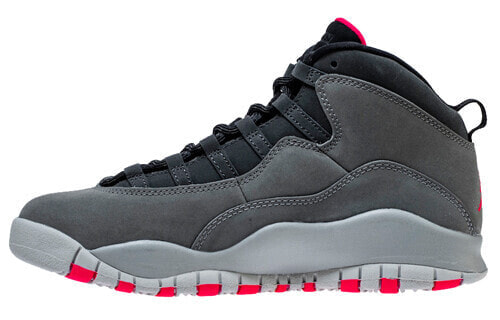 Серые детские кроссовки Jordan Air Jordan 10 Retro Rush Pink для девочек