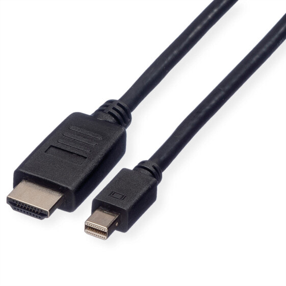 ROLINE Mini DisplayPort Cable - Mini DP-HDTV - M/M - 2 m - 2 m - Mini DisplayPort - Male - Male - Straight - Straight