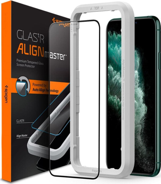 Spigen SZKŁO HARTOWANE SPIGEN ALM GLASS FC IPHONE 11 PRO BLACK