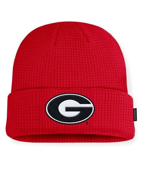 Men's Red Georgia Bulldogs On-Field Terra Waffle Cuffed Knit Hat