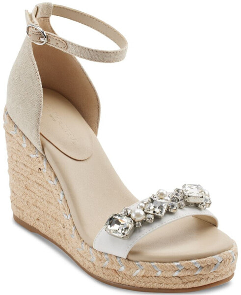 Catalyna Embellished Wedge Espadrille Sandals