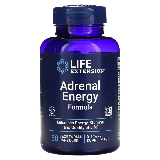 Энергетик Life Extension Формула энергии адреналина, 60 вегетарианских капсул