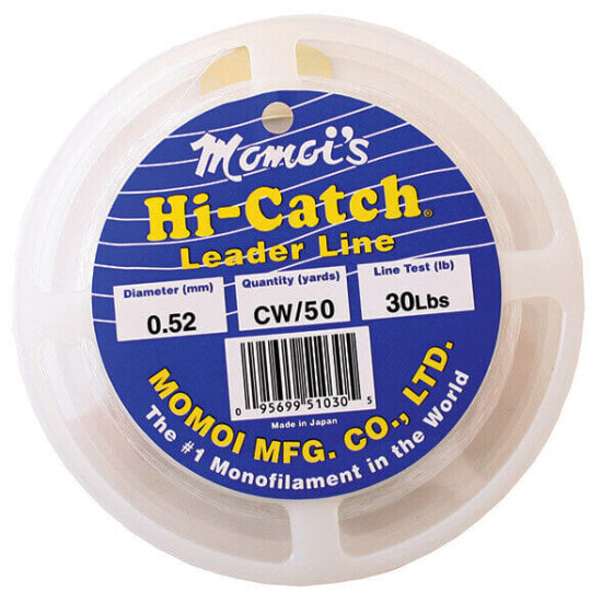 Momoi Hi-Catch Nylon Monofilament Leader-100 Yds, 400 Lb., Clear White