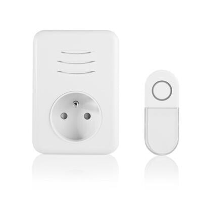 Byron DBY-22315FR Wireless doorbell set B315 - White - 80 dB - Home - Office - IP44 - 6 pc(s) - Plastic