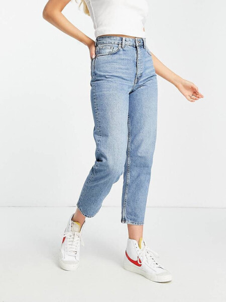 Monki Taiki high waist mom jeans in light blue