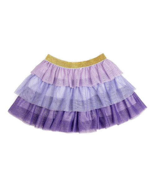 Little and Big Girls Lavender Petal Tutu Skirt