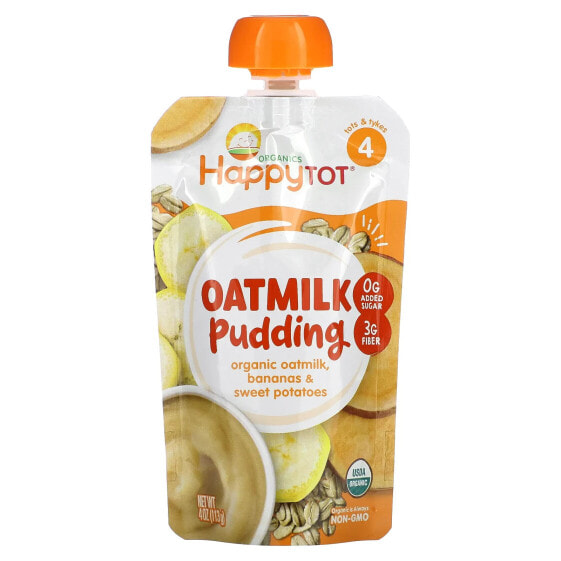 Happy Tot, Oatmilk Pudding, Stage 4, Organic Oatmilk, Bananas & Sweet Potatoes, 4 oz (113 g)