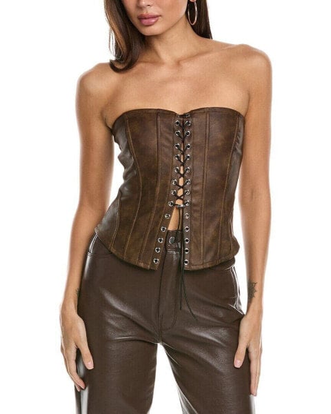 Weworewhat Lace Front Corset Top Women's