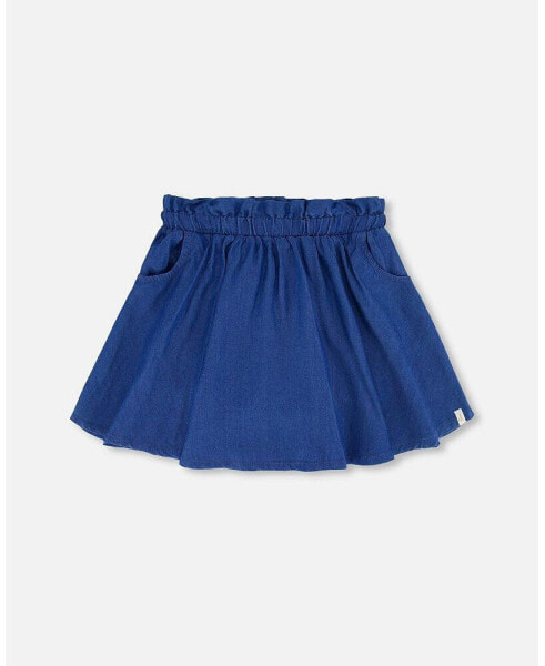 Girl Solid Chambray Skort - Child