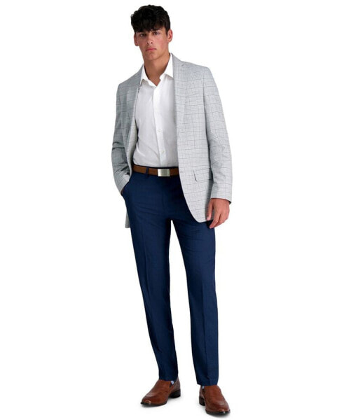 Men's Premium Comfort Slim-Fit Performance Stretch Flat-Front Dress Pants