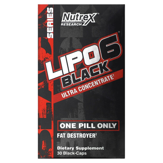 Жиросжигатель Nutrex Research LIPO-6 Black, Ultra Concentrate, 60 капсул