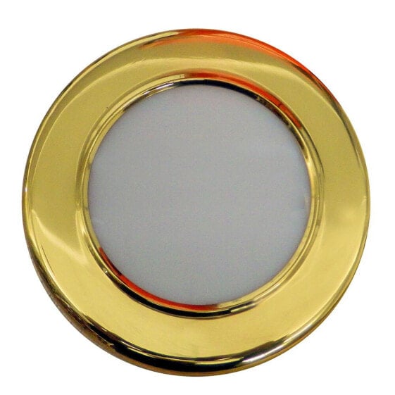 A.A.A. Round Polished Brass Courtesy Light