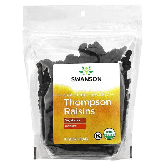 Certified Organic Thompson Raisins, 1 lb (454 g)