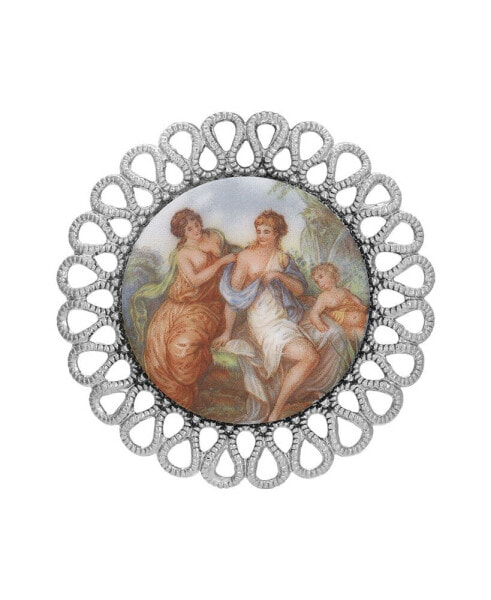 Retro Art Brooch