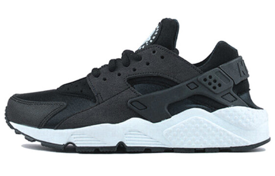 Спортивные женские кроссовки Nike Huarache Black White (W)