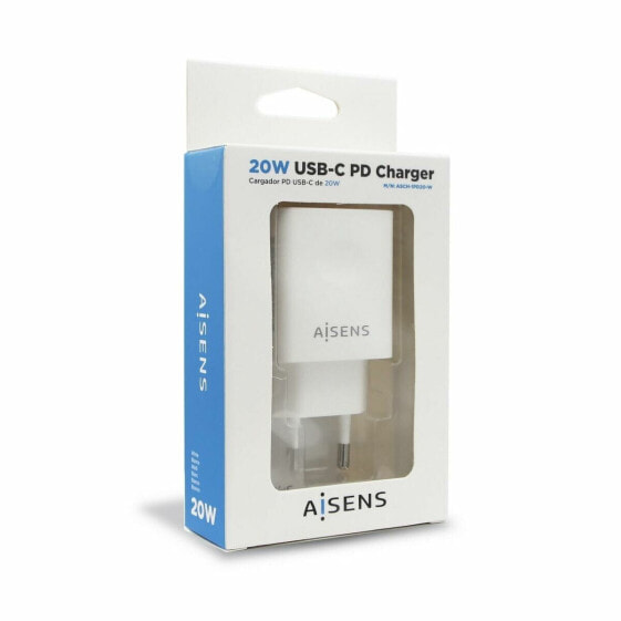 Сетевое зарядное устройство AISENS ASCH-1PD20-W Белый 20 W USB-C (1 шт.)