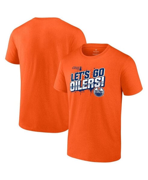 Men's Orange Edmonton Oilers 2024 Stanley Cup Playoffs Slogan T-Shirt