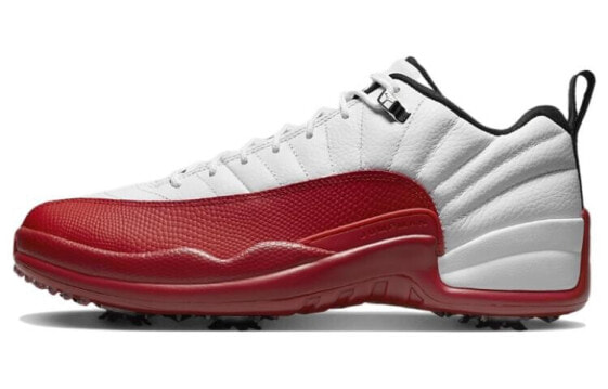 Кроссовки гольф-кеды Air Jordan 12 Low Golf - Красно-белые