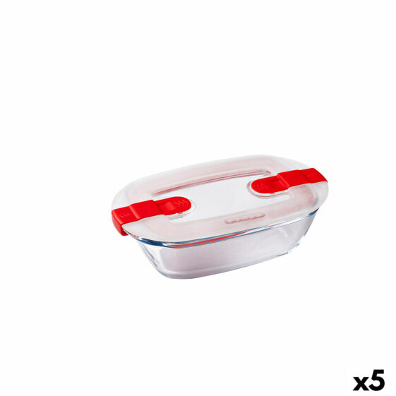 Герметичная коробочка для завтрака Pyrex Cook & Heat Прямоугольный 400 ml 17 x 10 x 5 cm Прозрачный Cтекло (5 штук)