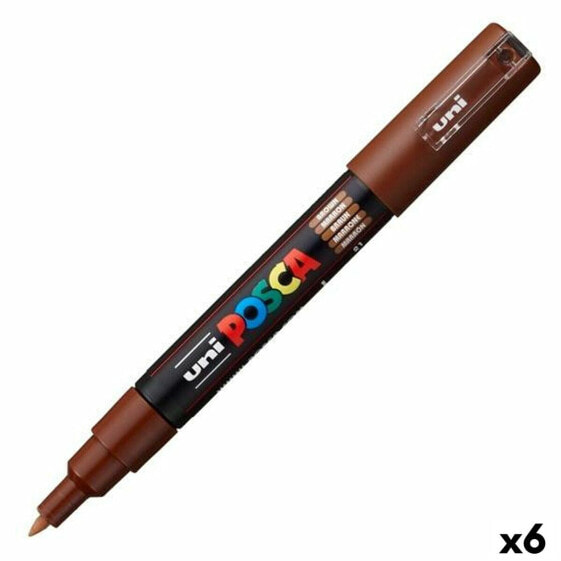 Фетр POSCA PC-1M Коричневый (6 штук)