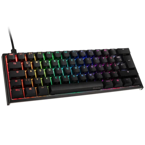 Ducky One 2 Mini Gaming Tastatur, MX-Brown, RGB-LED, schwarz