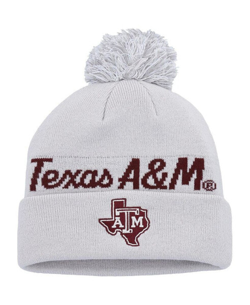 Men's Gray Texas A&M Aggies Cuffed Knit Hat with Pom
