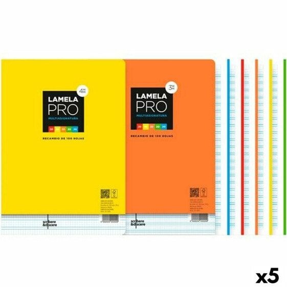 Тетрадь Lamela Запасные лезвия Разноцветная A4 100 Листов 3 мм (5 штук)