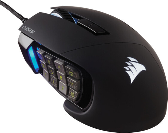 Corsair Scimitar RGB Elite - Right-hand - Optical - USB Type-A - 18000 DPI - Black