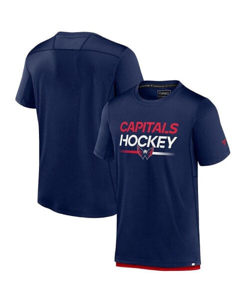 Men's Navy Washington Capitals Authentic Pro Tech T-shirt