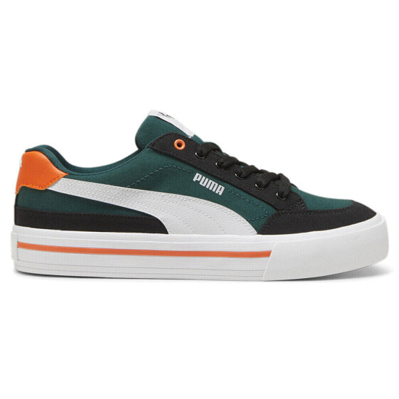 Puma Court Classic Vulc Fs Lace Up Mens Green, White Sneakers Casual Shoes 3963