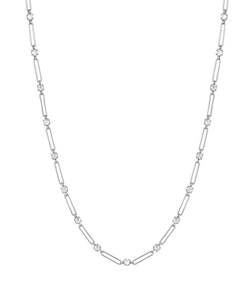 Cubic Zirconia Station Necklace