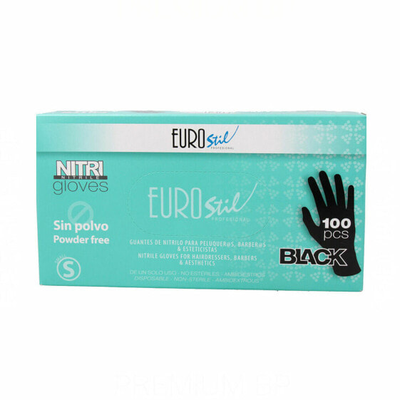 Одноразовые перчатки Eurostil Guantes Nitrilo нитрил Чёрный (100 uds)