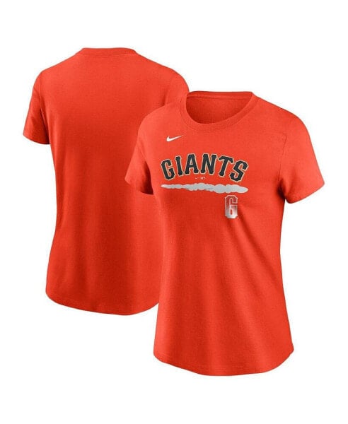Women's Orange San Francisco Giants City Connect Wordmark T-shirt