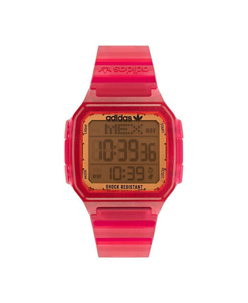 Unisex Gmt Digital One Gmt Pink Resin Strap Watch 47mm