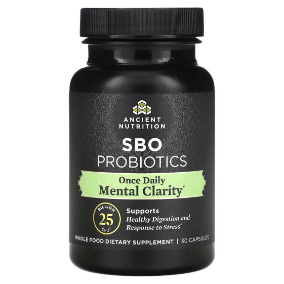 Витамины для улучшения памяти Ancient Nutrition SBO Probiotics, Mental Clarity, 25 миллиардов КОЕ, 30 капсул