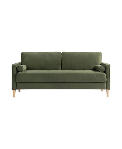 75.6" W Polyester Lillith Sofa with Track Arms